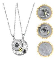 Comprar Doble Collar Sol Y Luna Con Te Amo En 100 Idiomas
