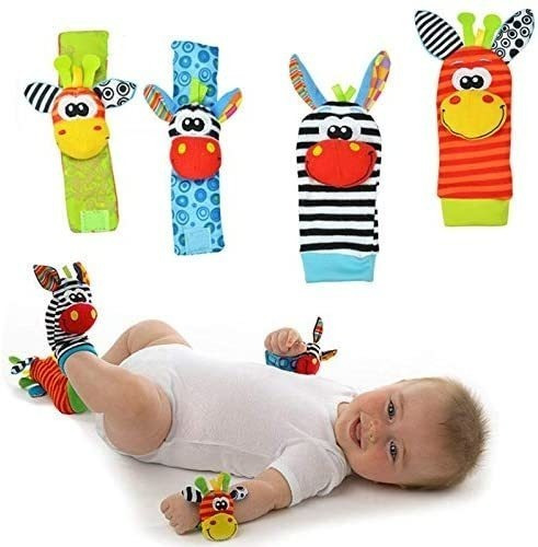 Buscadores De Pies Huggler Y Sonajeros De Muñeca Para Bebe