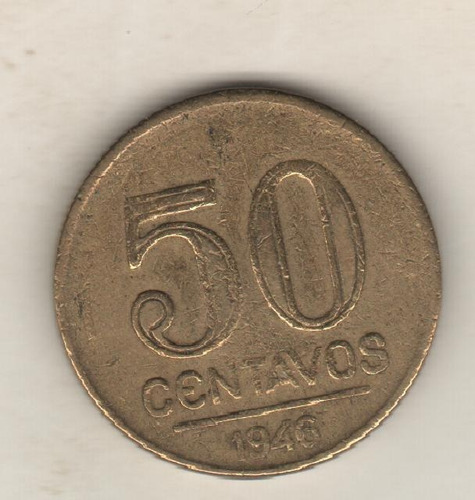 Brasil Moneda De 50 Centavos Año 1946 Km 557a - Vf+