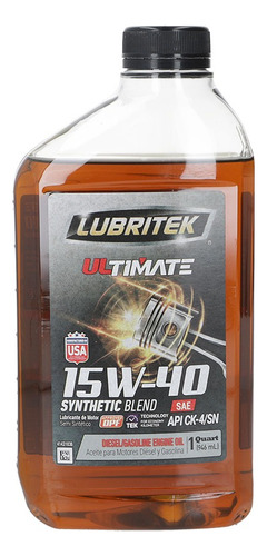 Aceite De Motor Ultimate Semi-sintetico 15w-40 1/4 Gl