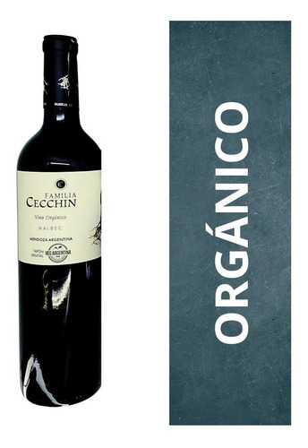 Imagen 1 de 10 de Vino Orgánico Malbec Familia Cecchin X 750 Cc