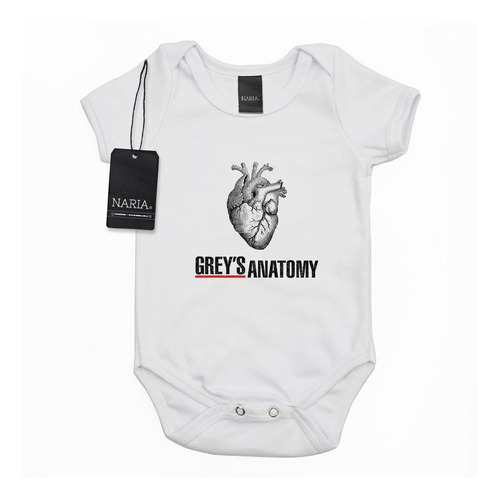 Body Bebe Manga Corta Grey's Anatomy Imagen Art Logo - Psan2