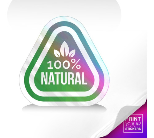 Holograma 100% Natural / 360 Pzs 15mm Color Holografico Diseño impreso 100 Natural