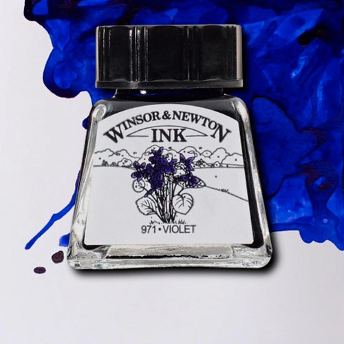 Winsor & Newton Ink Tinta Para Dibujo Colores Frasco 14 Ml Color Violeta
