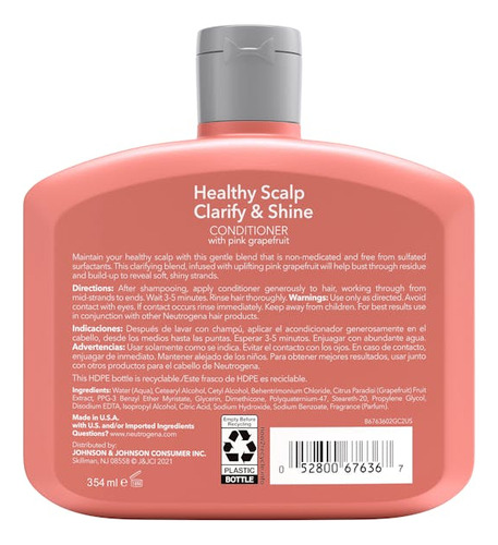 Set De Cabello Neutrogena Toronja Clarify & Shine