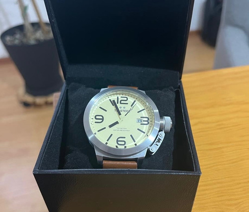 Reloj Tw Steel Canteen Café Miel Acero Inoxidable Crema (Usado)