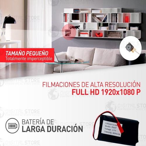 Mini Camara Espia Oculta Seguridad Dvr Full Hd Microfono Ctl