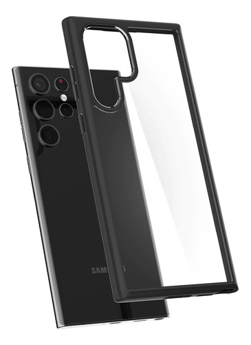 Imagem 4 de 6 de Capa Spigen Ultra Hybrid Black Para Samgung Galaxy S22 Ultra