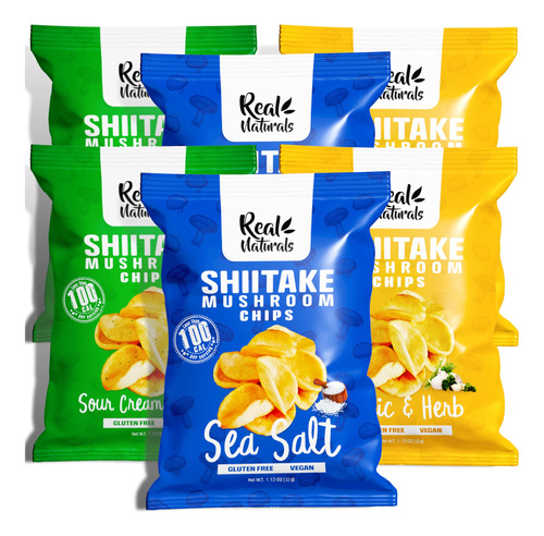 Real Naturals Chips De Hongos De Setas Shitake Reales (paque
