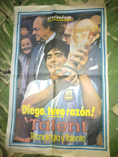 Poster De * Diego A. Maradona - Diario Cronica Campeon 1986