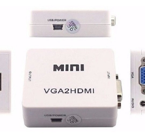 Adaptador Conversor Vga Análogo A Hdmi Digital 1080p + Audio