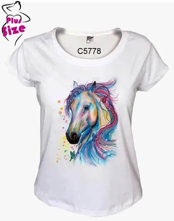 Blusas Femininas Desenho Cavalo Country Cores Cowgirl C5778