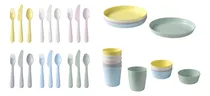Comprar Set De Platos Cubiertos Vasos Niños Niñas Bebes 36 Pzas