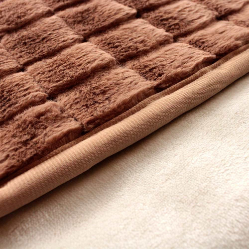 Cobertor Angora Velvet Matrimonial Jumbo Mega Suave Color Café Zarzartex