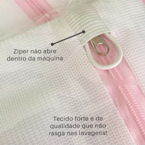 Kit 3 Sacos Lavar Roupa P M G Protetor Delicado Okazaki