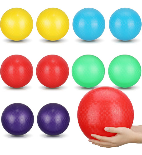 Jerify 10 Bolas De Juego De Dodgeball, Coloridas Bolas Infl.