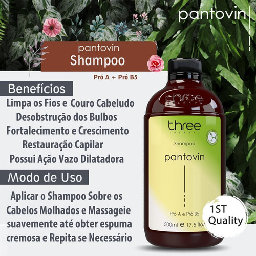 Shampoo Pantovin Three Therapy - Crescimento Capilar 500ml