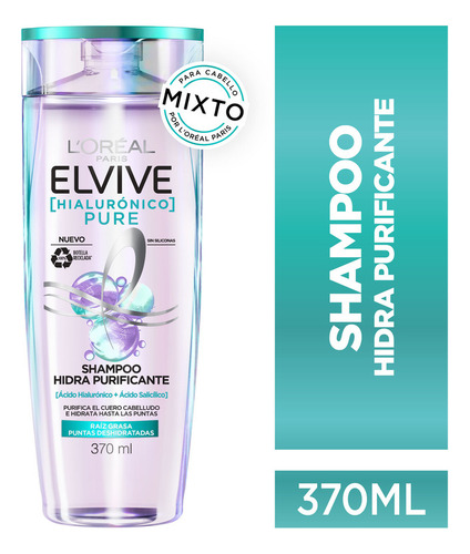 Elvive Shampoo Hialurónico Pure 370 Ml
