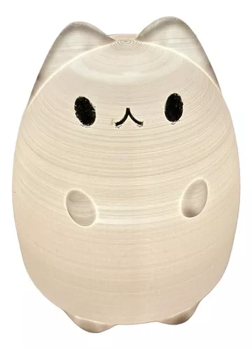 Lampara Gato Neko Pusheen Luz De Noche Kawai Decoracion Color de la  estructura Blanco Color de la pantalla Blanco