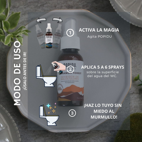 Imagen 4 de 6 de Popidu® Neutraliza Olores Aromatizante Baño. Cinnamon 75ml