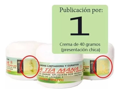 1 Crema Tia Mana De Morelia Original (envio)