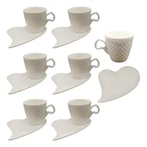 Comprar Set X12pz Plato Taza Ceramica Amor Bazar Vajilla Te Cafe