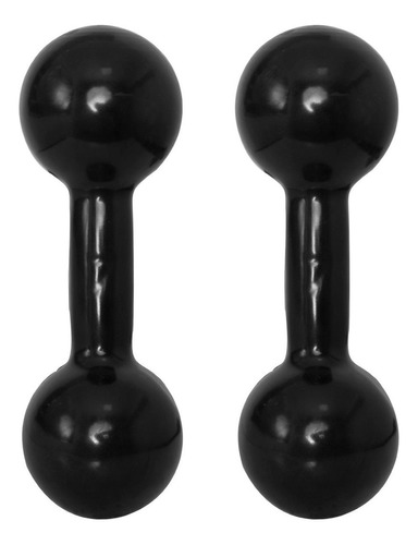 1 Halter Tipo Bola Emborrachado 07kg Treino E Musculação Cor Preto