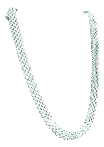 Collar Cadena De Plata Con Diseño - Optica Caroli  - Ml25