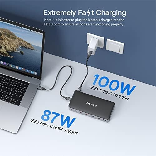 Estación De Acoplamiento Usb C Para Computadora Portátil, Ba
