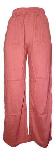 Pantalon Mujer Dama Palazzo Lino Tiro Alto