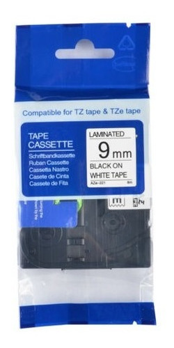 Imagen 5 de 5 de 20pk Tz221 Tze221 Negro Sobre Cinta De Marca Blanca Para Bro