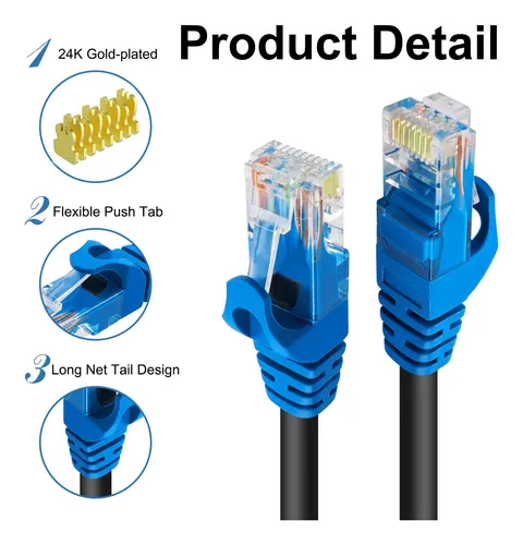 Veecoh Cable Ethernet Cat6 De 250 Pies Cat6 Para Exteriores