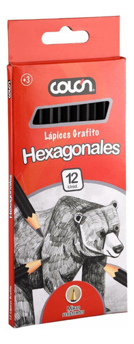 Lápiz Grafito Hexagonal 2hb Caja 12 Unidades Colón