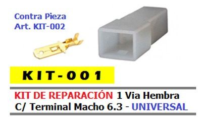 Kit Reparador Ficha 1 Via Hembra X 5 Unidades