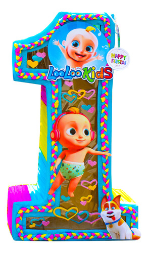 Piñata Premium 70 Cm Número A Elegir (1 Al 9) Personalizada Loo Loo Kids