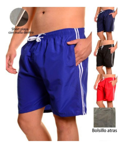 Pack 3 Short Bermuda Depotivo Secado Rápido