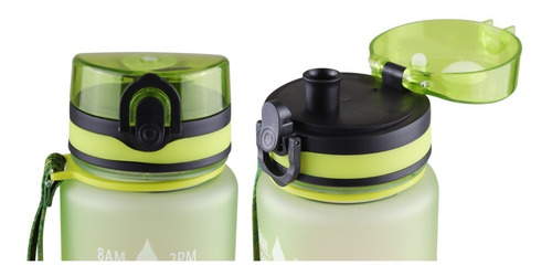 Imagen 10 de 10 de Bote Vaso De Agua Motivacional 1000 Ml Termo Cilindro Popote