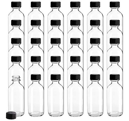 Bekith Paquete De 30 Botellas Pequeñas De Vidrio Transparent