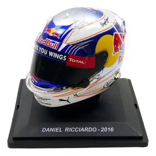 Casco Formula 1 Daniel Ricciardo Mercedes 2016 Escala 1:5