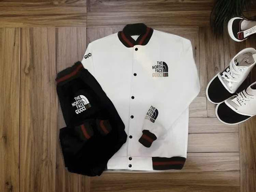 Conjunto Para Hombre The North Face Gucci - Blanco Y Negro