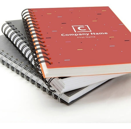 50 Pzs - Cuaderno Personalizado Tapa Dura Plastificado 100h.