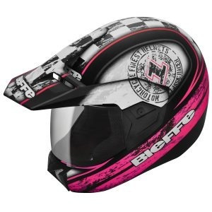 Capacete Bieffe 3 Sport Uno Preto Rosa Meninas 56