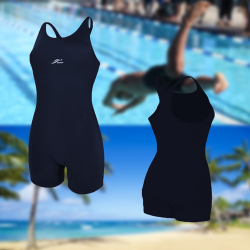 Traje De Baño Body Licra Kit Aquashoes Goggles Swf Negro 42