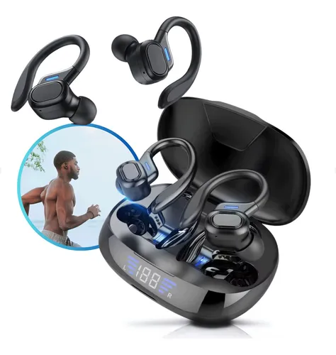 Fone De Ouvido Bluetooth 5.3 Tws Sem Fio Esportivo Compatível Com iPhone Samsung Xiaomi Motorola Tipo Gancho Marca Podevirtem