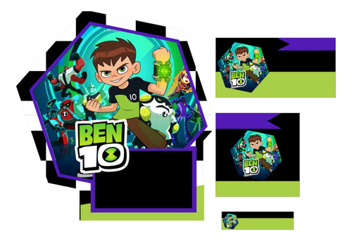 Etiquetas Escolares  Ben 10 Kit Imprimible