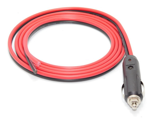Imagen 3 de 4 de Conector Toma Macho 12v Encendedor Indicador Led 2mts Cable