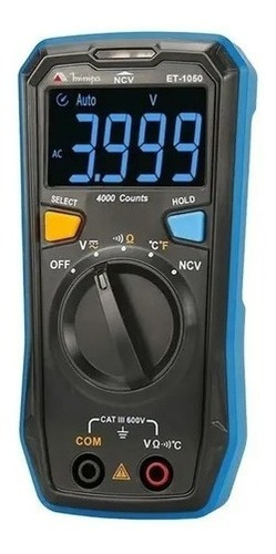 Multímetro Digital Auto Range Ncv Temperatura Et-1050 Minipa