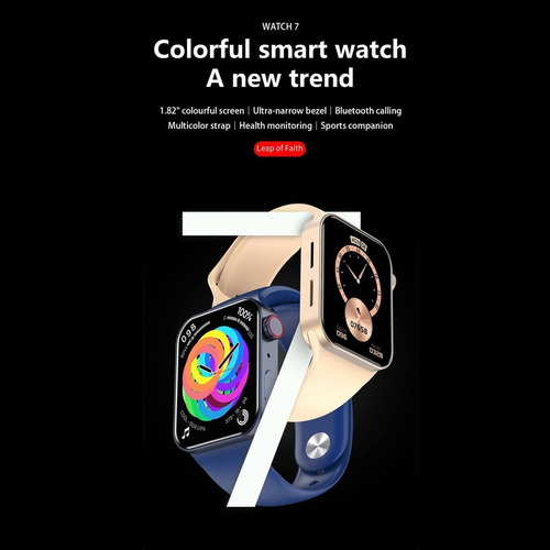 Fralugio Smart Watch Reloj Inteligente Iwo 7 Full Touch Ips
