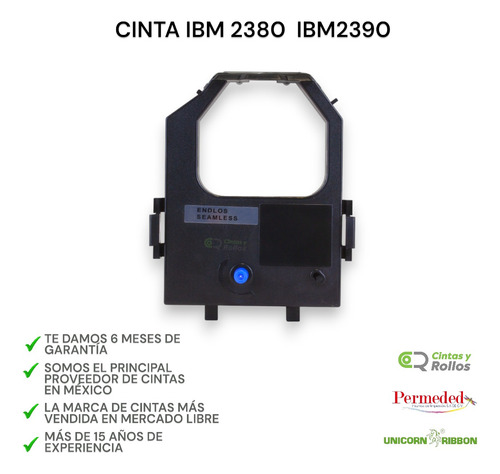 Cinta Para Ibm 2380, Ibm 2390 Color Negro Marca Unicorn