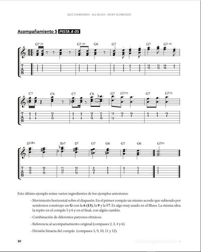 Imagen 4 de 6 de Jazz Standards, All Blues - Guitarra Paso A Paso, Con Mp3